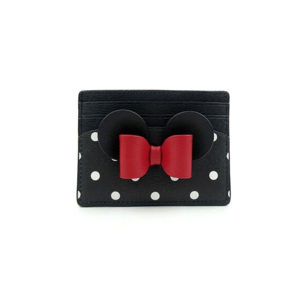 kate spade new york Accessories - Kate Spade Black Multi Disney X Minnie Card Case NWT
